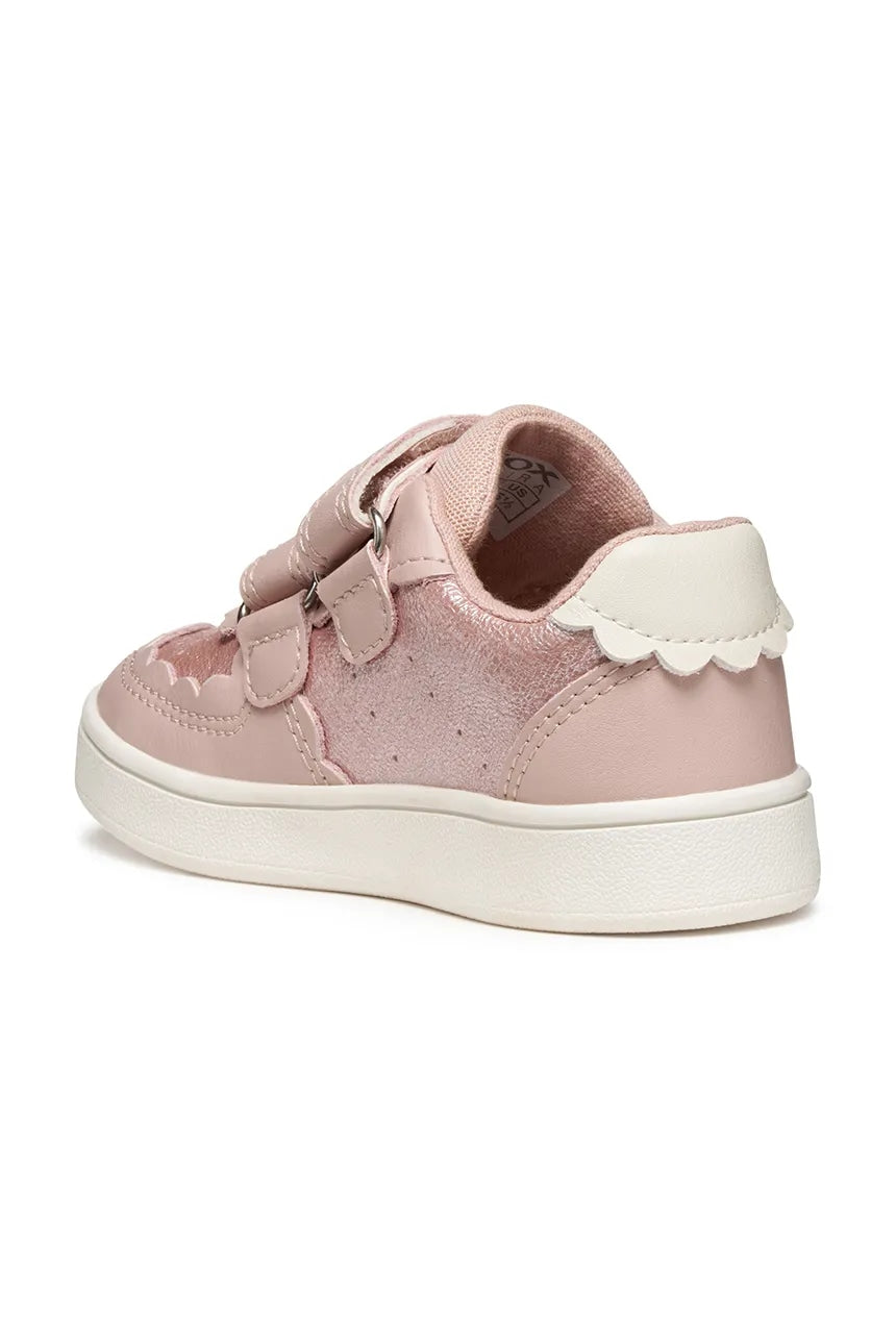 Geox ECLYPER Kids' Breathable Velcro Sneakers: Pink, Waterproof, Durable Comfort