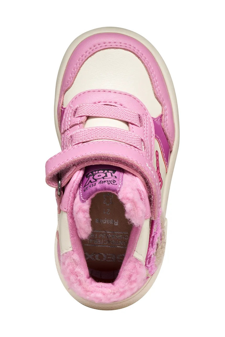 Geox GISLI Kids' Pink Breathable Waterproof Sneakers with Easy Hook-and-Loop Closure