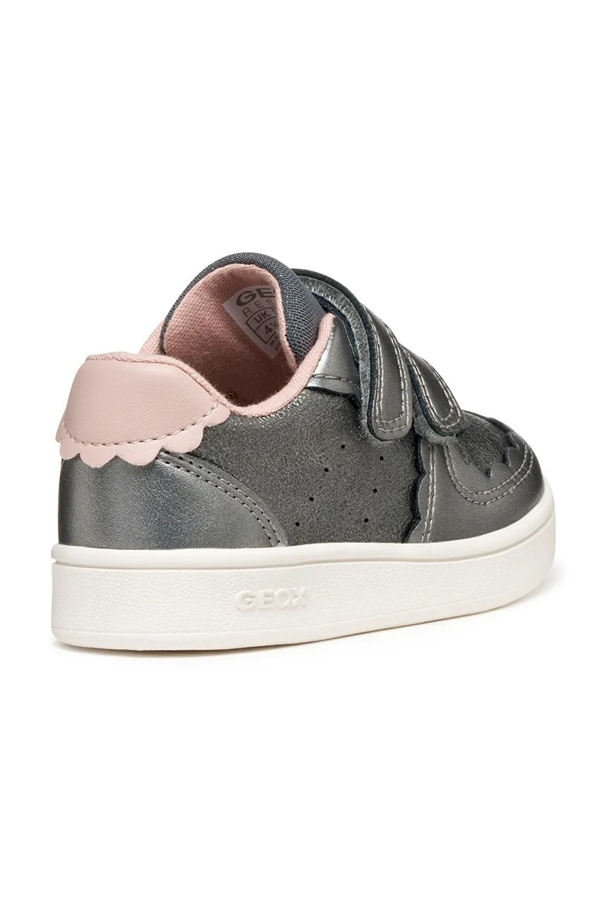 Geox ECLYPER Kids' Grey Breathable Sneakers - Easy Velcro Closure