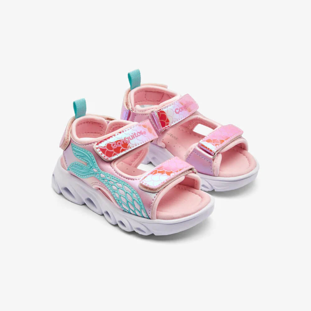Conguitos Pink Siren Light-Up Sandals for Kids - Comfortable & Breathable