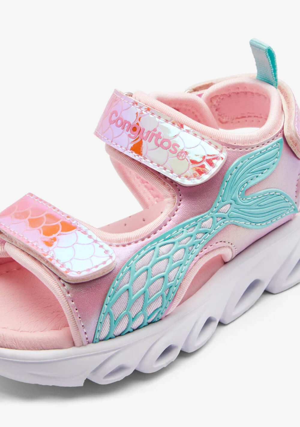 Conguitos Pink Siren Light-Up Sandals for Kids - Comfortable & Breathable