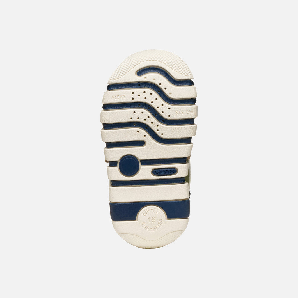 Geox IUPIDOO Baby Boys' Flexible First-Steps Velcro Shoes Navy Pistachio