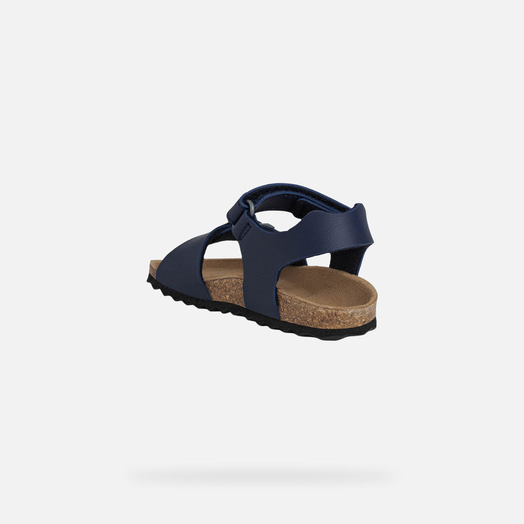 Geox Chalki Baby Boy's Navy Open Sandals - Breathable, Cushioned, Adjustable Fit