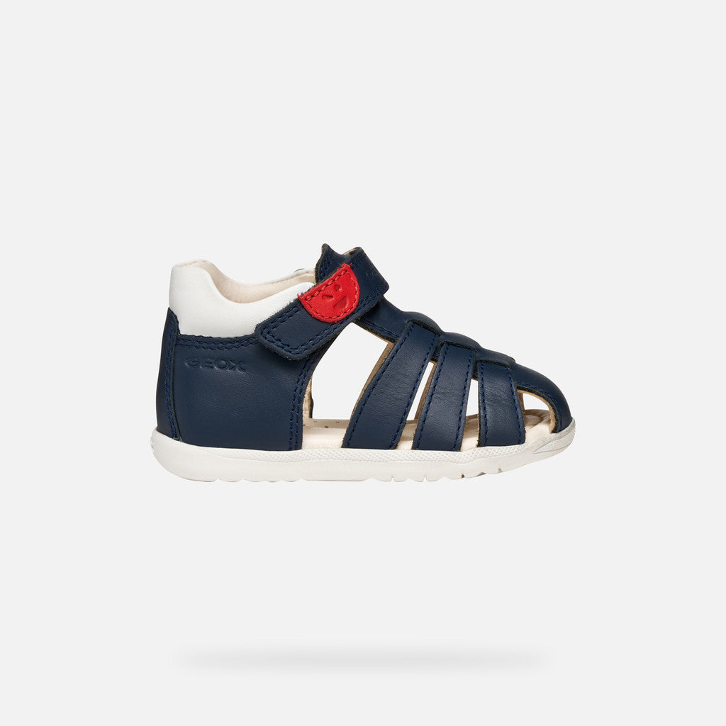 Toddler Navy Closed-Toe Breathable Sandals with Ankle Support for First Steps
