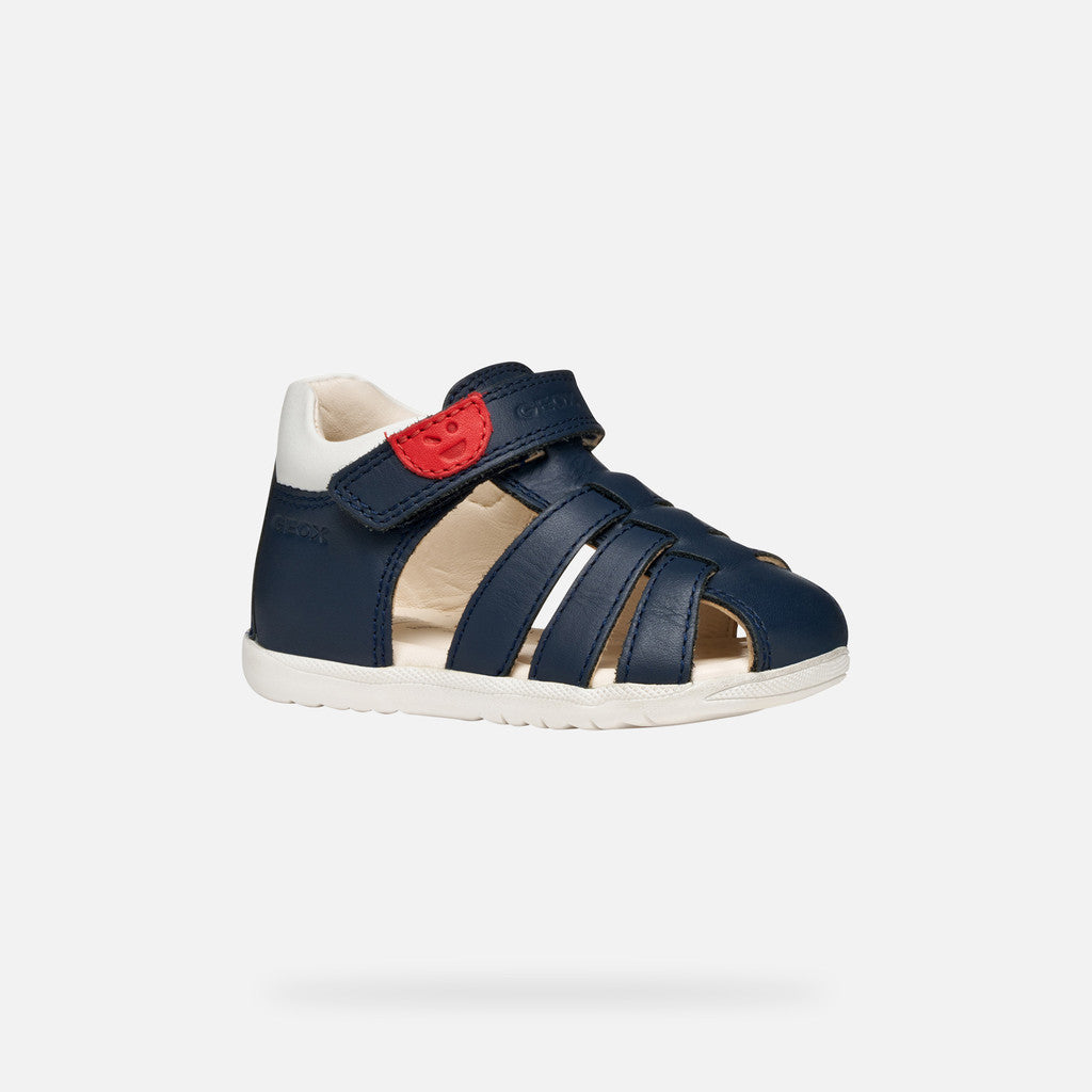 Toddler Navy Closed-Toe Breathable Sandals with Ankle Support for First Steps