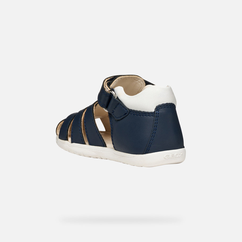 Toddler Navy Closed-Toe Breathable Sandals with Ankle Support for First Steps
