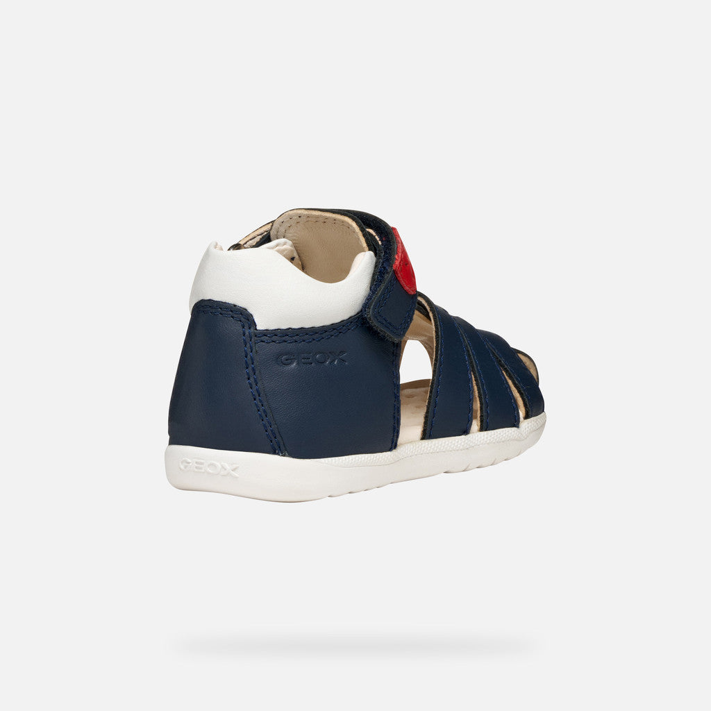Toddler Navy Closed-Toe Breathable Sandals with Ankle Support for First Steps
