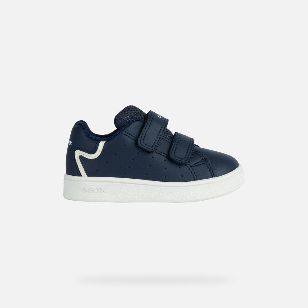 Geox Eclyper A Baby Breathable Navy Blue Velcro Sneakers for Toddlers