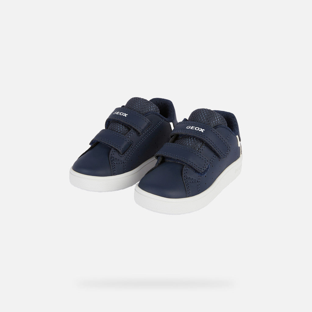 Geox Eclyper A Baby Breathable Navy Blue Velcro Sneakers for Toddlers
