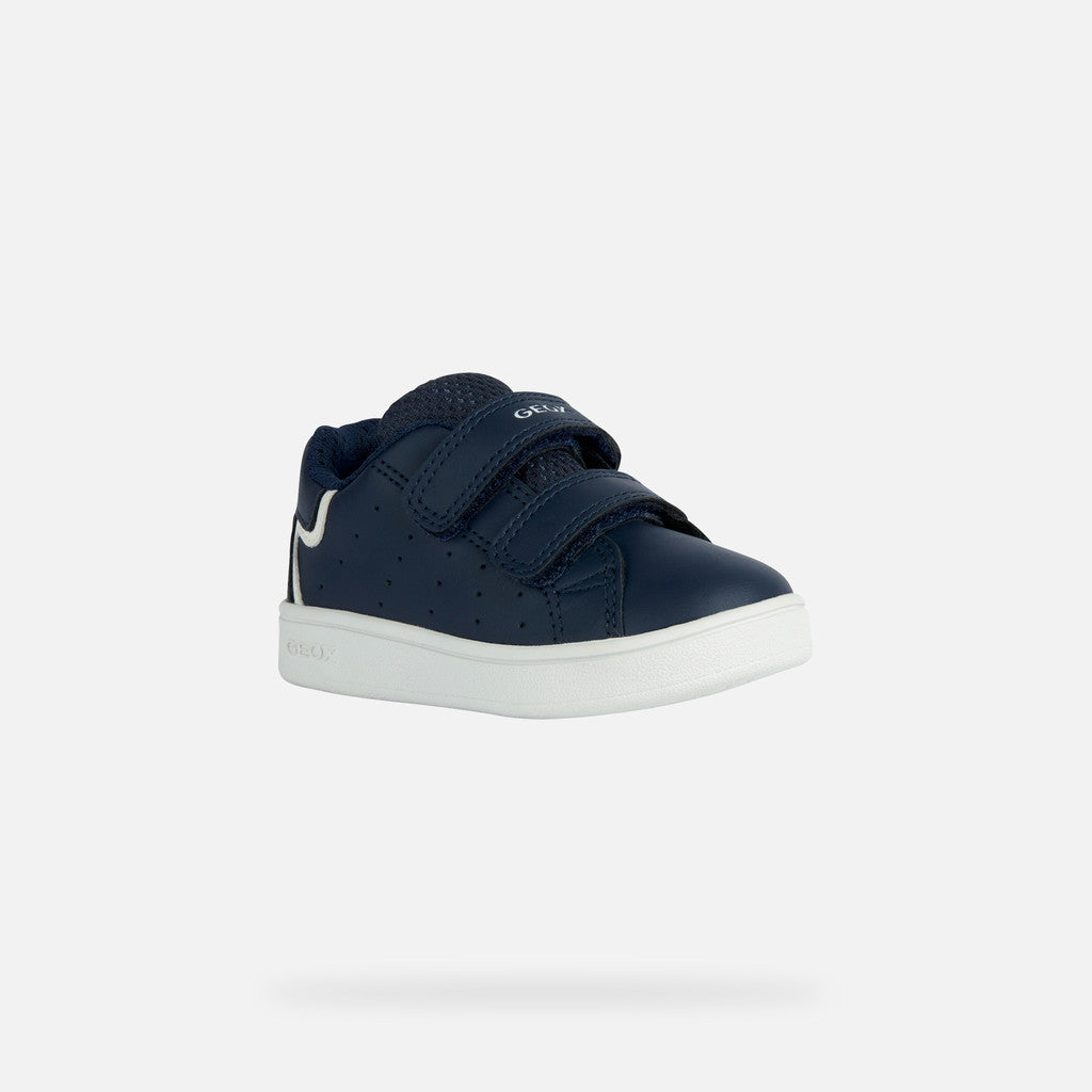 Geox Eclyper A Baby Breathable Navy Blue Velcro Sneakers for Toddlers