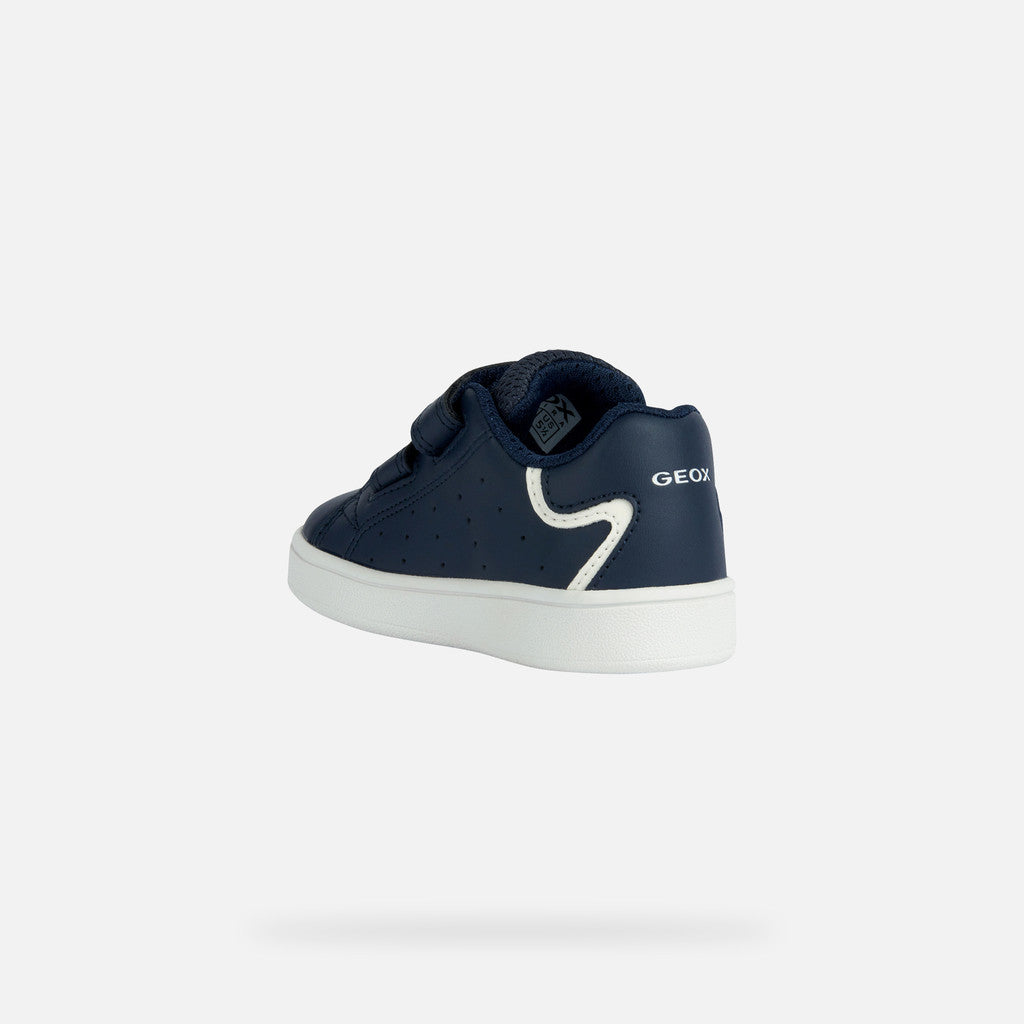 Geox Eclyper A Baby Breathable Navy Blue Velcro Sneakers for Toddlers