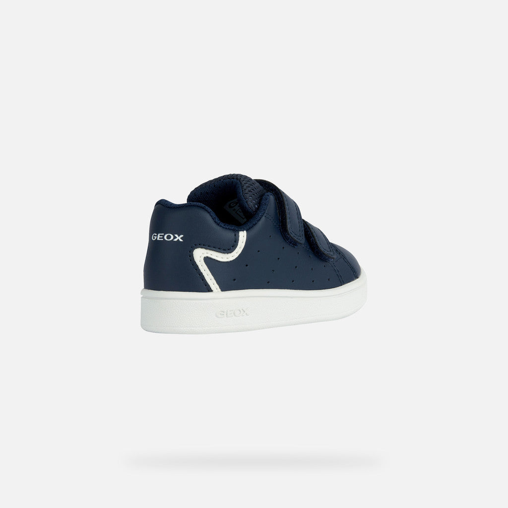 Geox Eclyper A Baby Breathable Navy Blue Velcro Sneakers for Toddlers