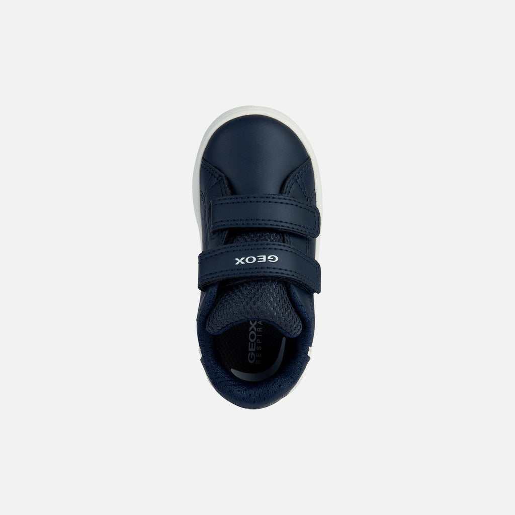 Geox Eclyper A Baby Breathable Navy Blue Velcro Sneakers for Toddlers