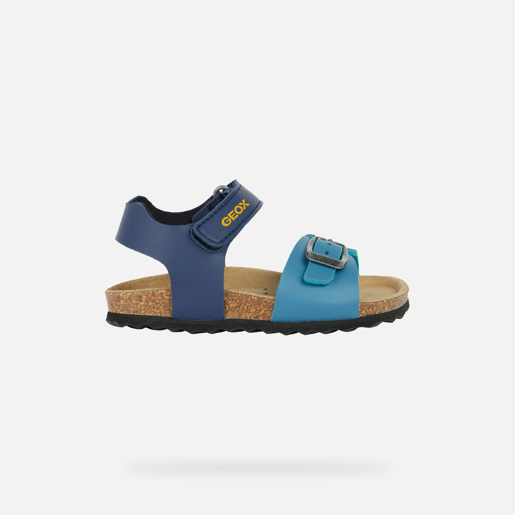 Geox Chalki Baby Breathable Anatomic Octane Navy Sandals with Adjustable Straps