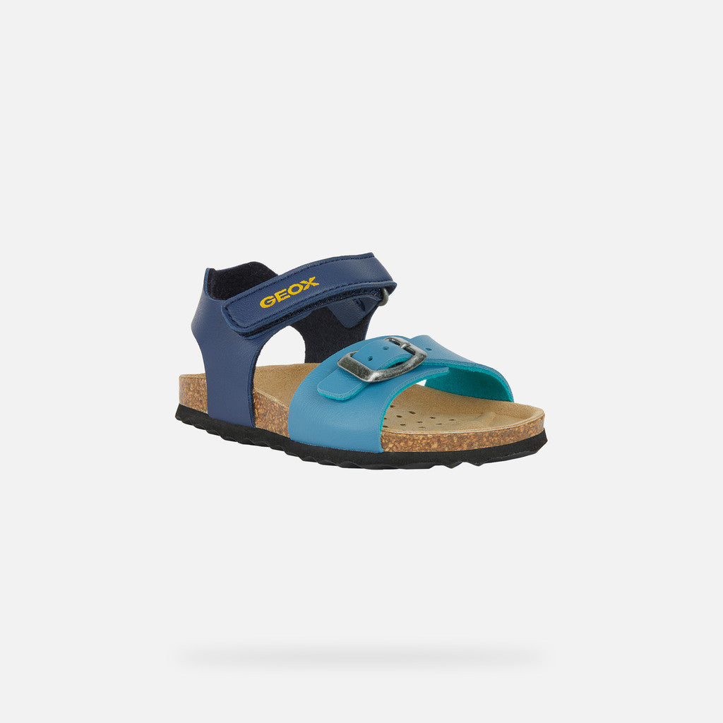 Geox Chalki Baby Breathable Anatomic Octane Navy Sandals with Adjustable Straps