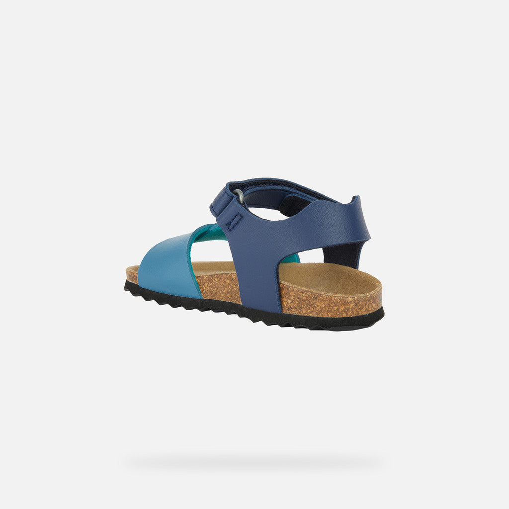 Geox Chalki Baby Breathable Anatomic Octane Navy Sandals with Adjustable Straps