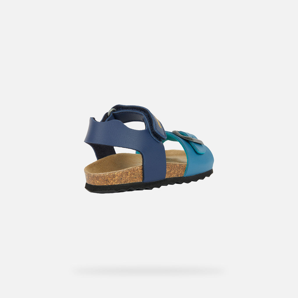 Geox Chalki Baby Breathable Anatomic Octane Navy Sandals with Adjustable Straps