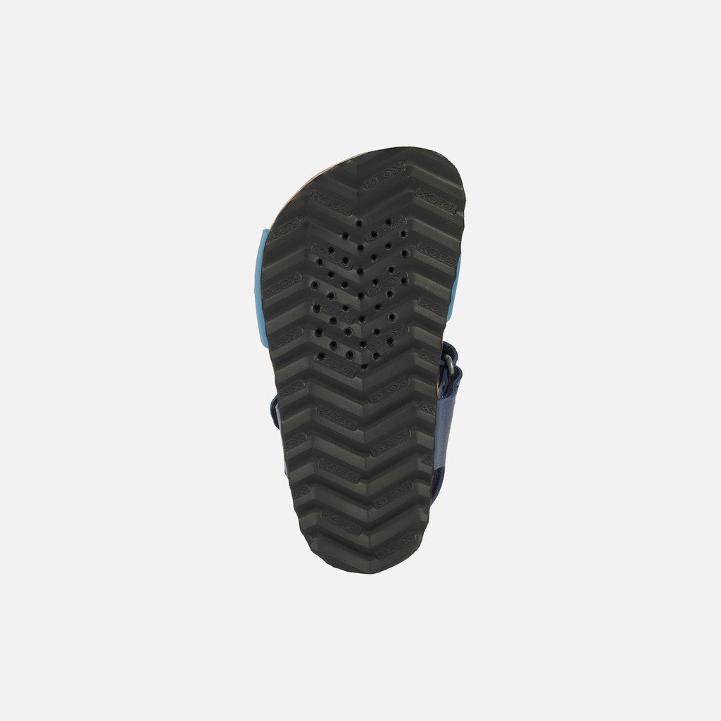Geox Chalki Baby Breathable Anatomic Octane Navy Sandals with Adjustable Straps