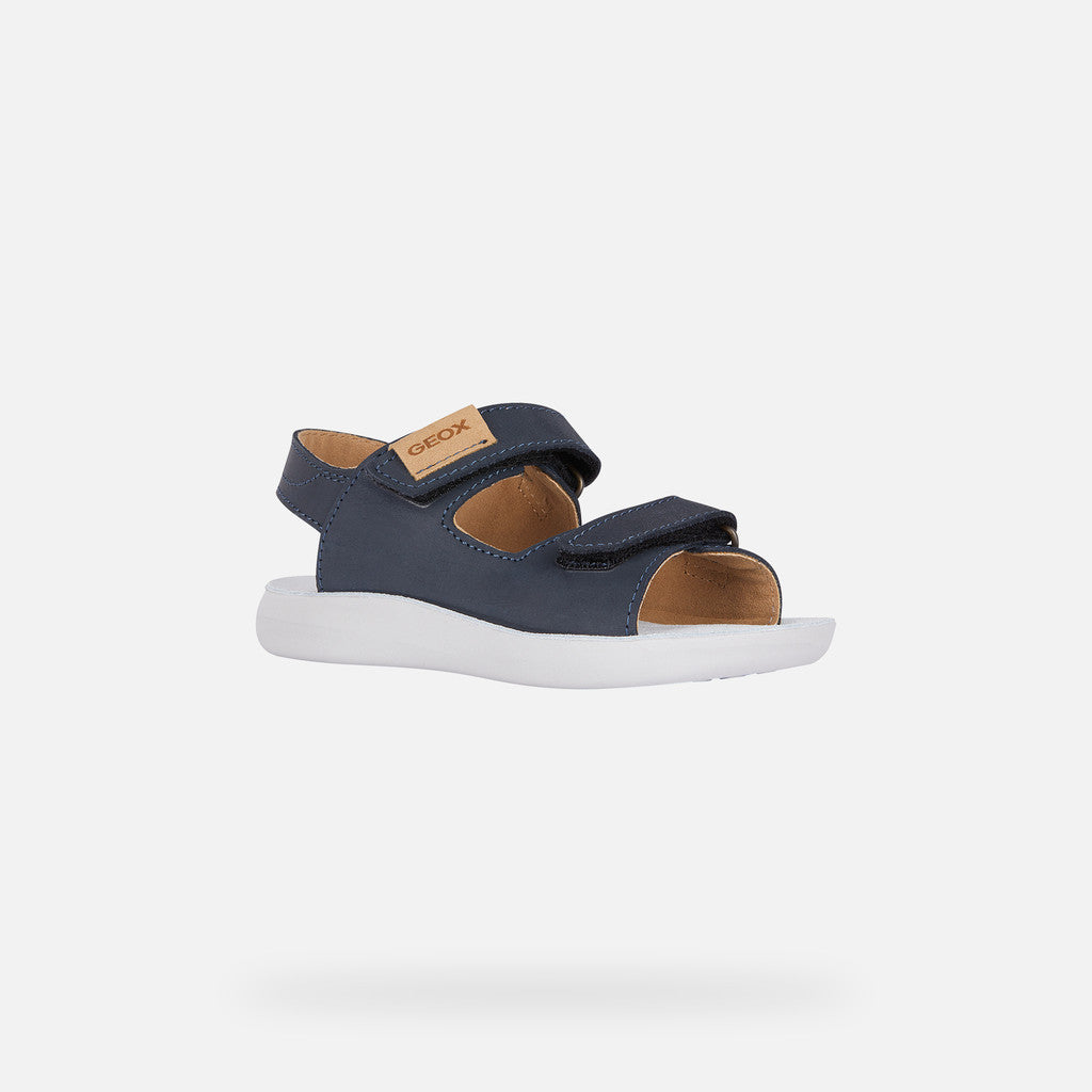 Geox LIGHTFLOPPY Junior Boy's Navy Sandals: Breathable, Comfortable, Easy-Wear Straps