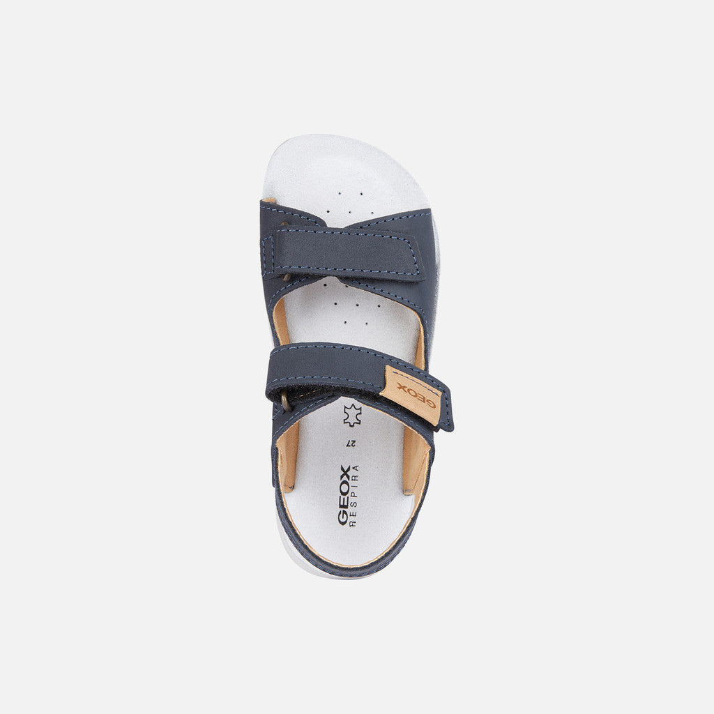 Geox LIGHTFLOPPY Junior Boy's Navy Sandals: Breathable, Comfortable, Easy-Wear Straps