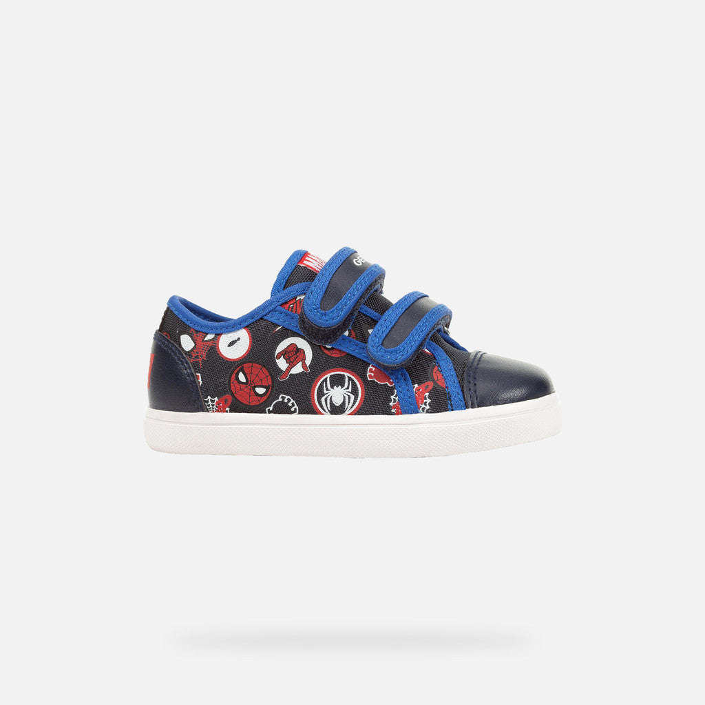 Geox Kilwi Baby Spider-Man Navy Royal Breathable Flexible Low-Cut Sneakers
