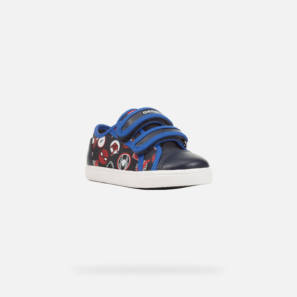 Geox Kilwi Baby Spider-Man Navy Royal Breathable Flexible Low-Cut Sneakers
