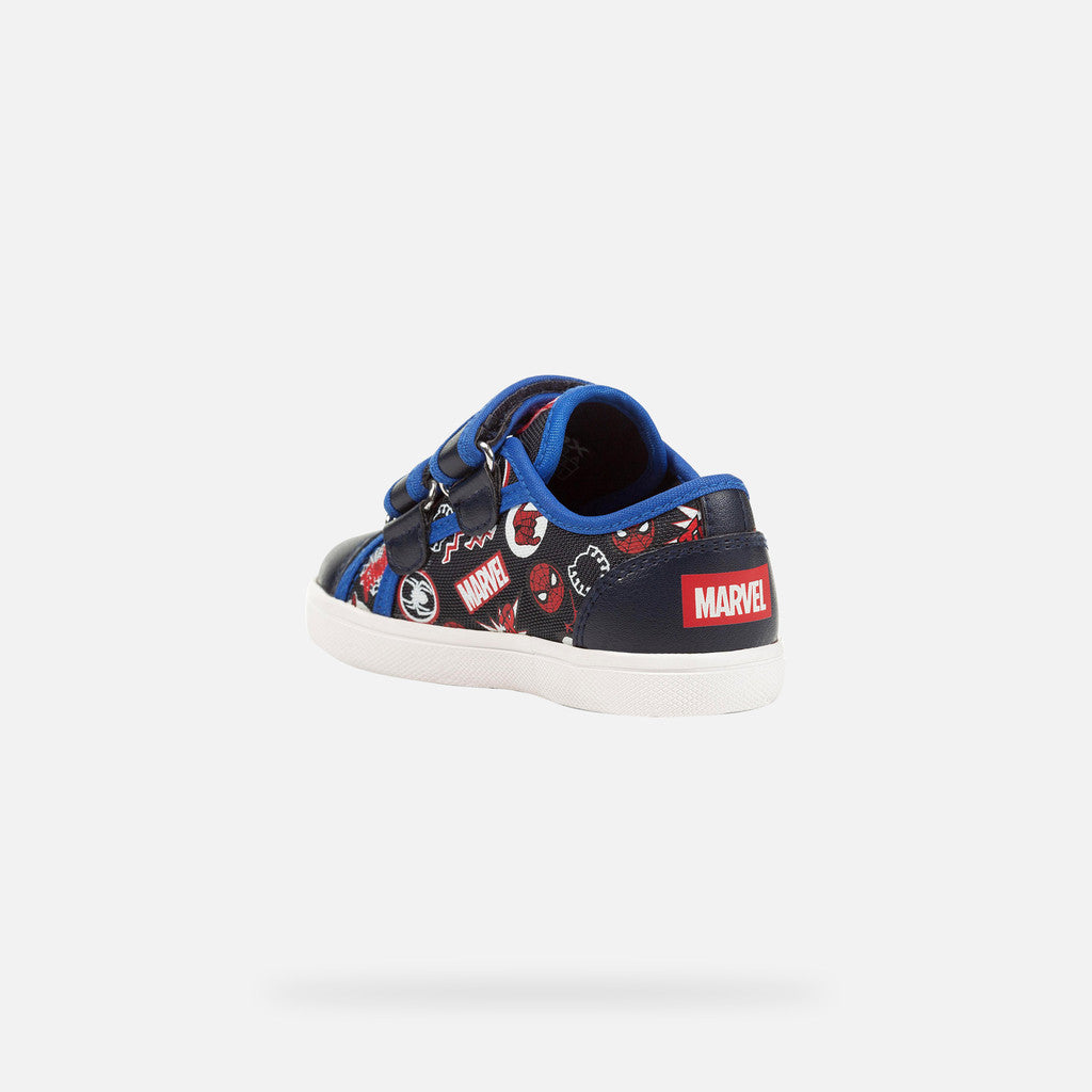 Geox Kilwi Baby Spider-Man Navy Royal Breathable Flexible Low-Cut Sneakers