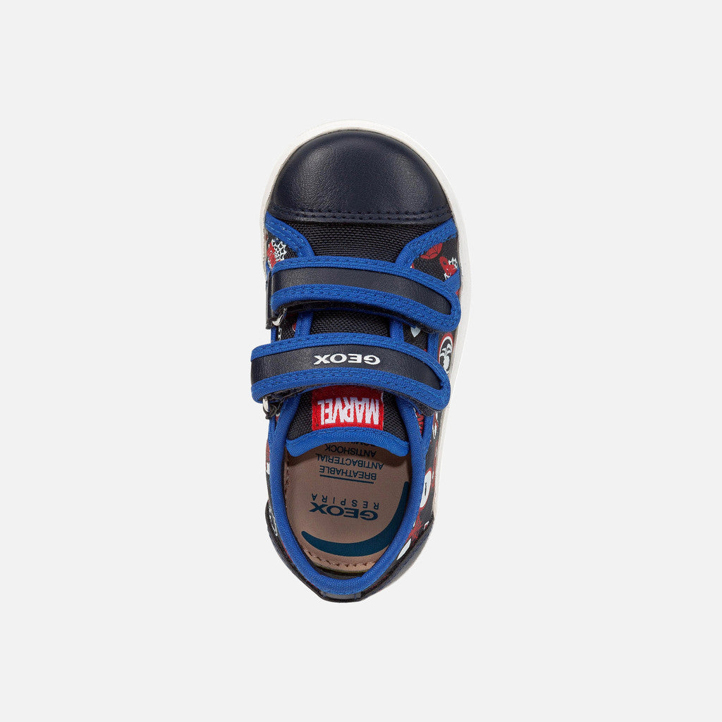 Geox Kilwi Baby Spider-Man Navy Royal Breathable Flexible Low-Cut Sneakers