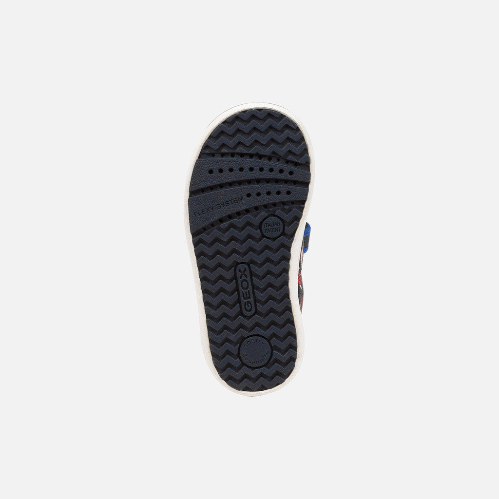 Geox Kilwi Baby Spider-Man Navy Royal Breathable Flexible Low-Cut Sneakers