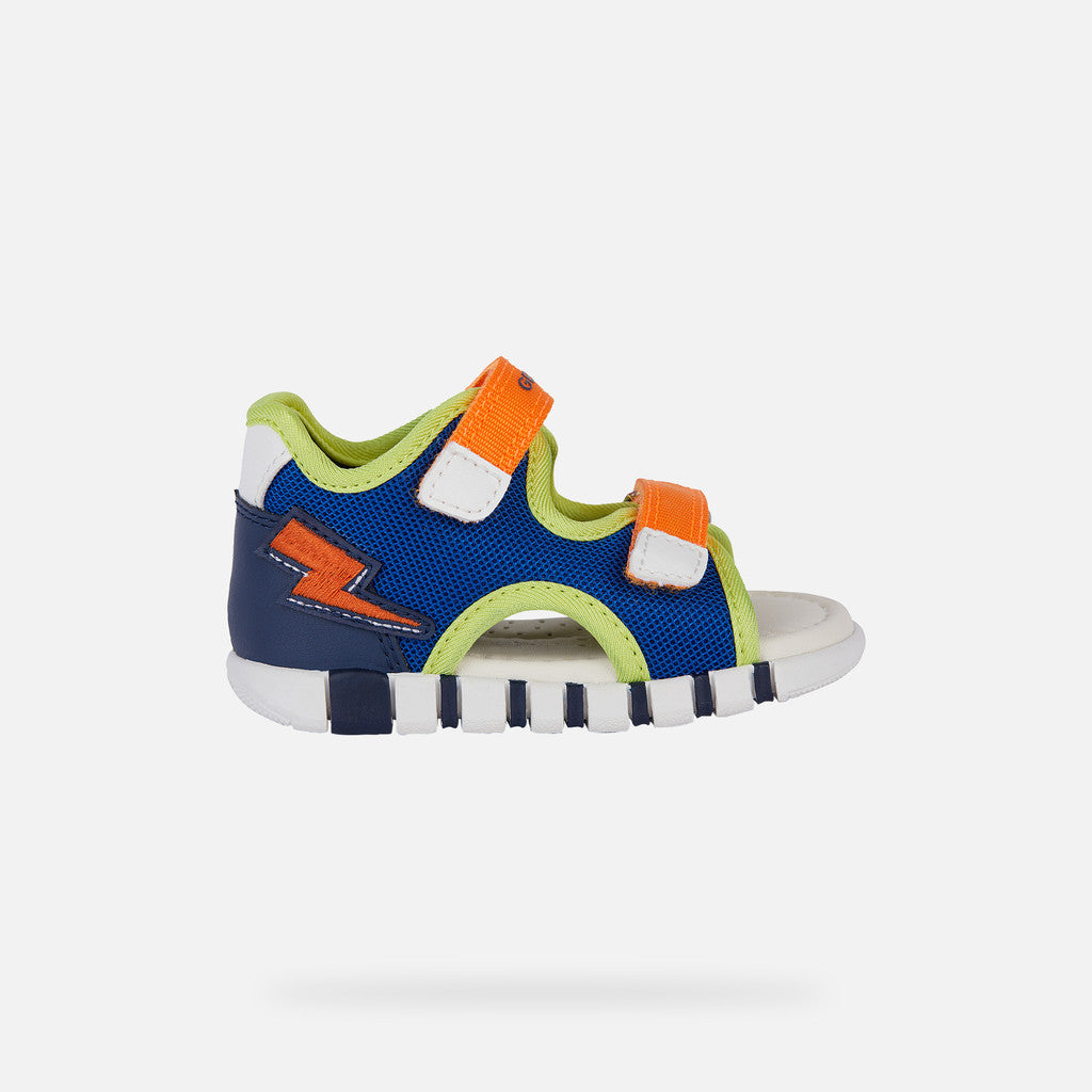 Geox Iupidoo Royal Orange Flexible Breathable First-Steps Baby Boy Sandals