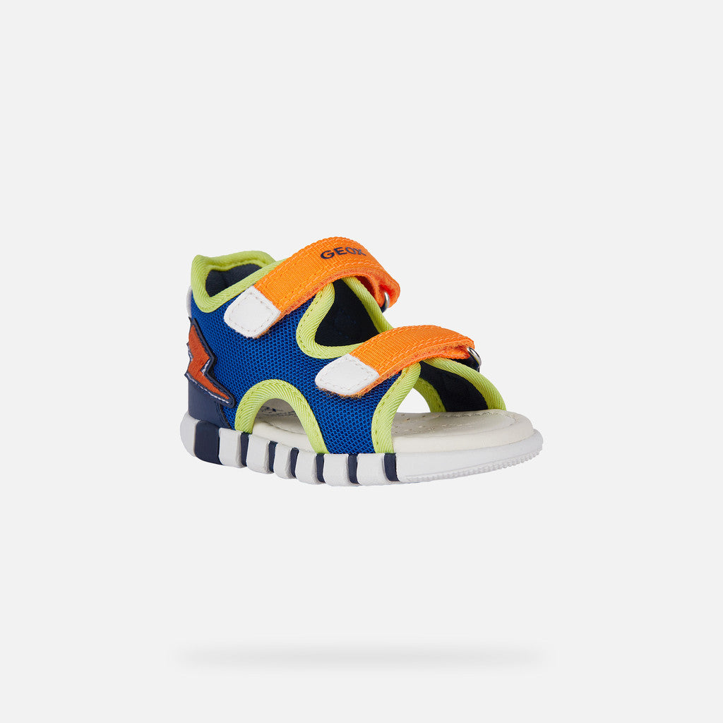 Geox Iupidoo Royal Orange Flexible Breathable First-Steps Baby Boy Sandals
