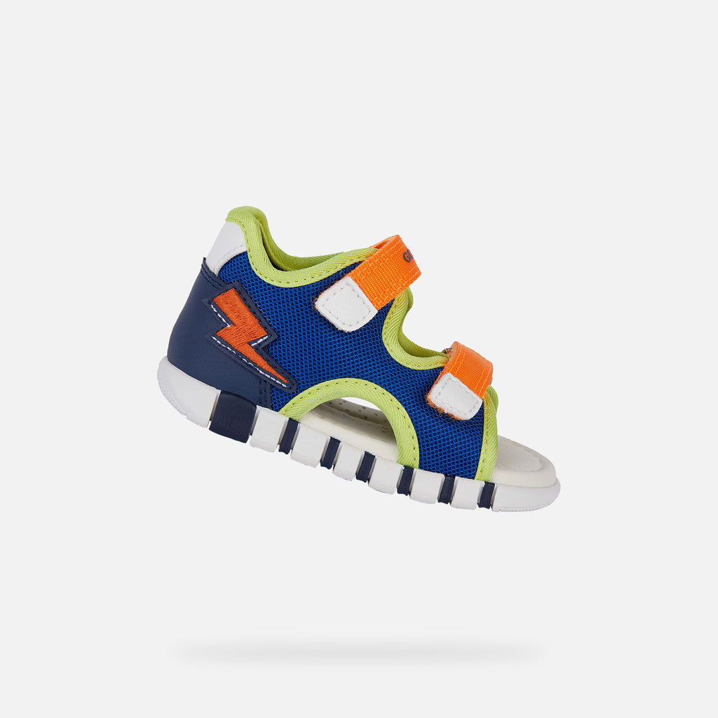 Geox Iupidoo Royal Orange Flexible Breathable First-Steps Baby Boy Sandals