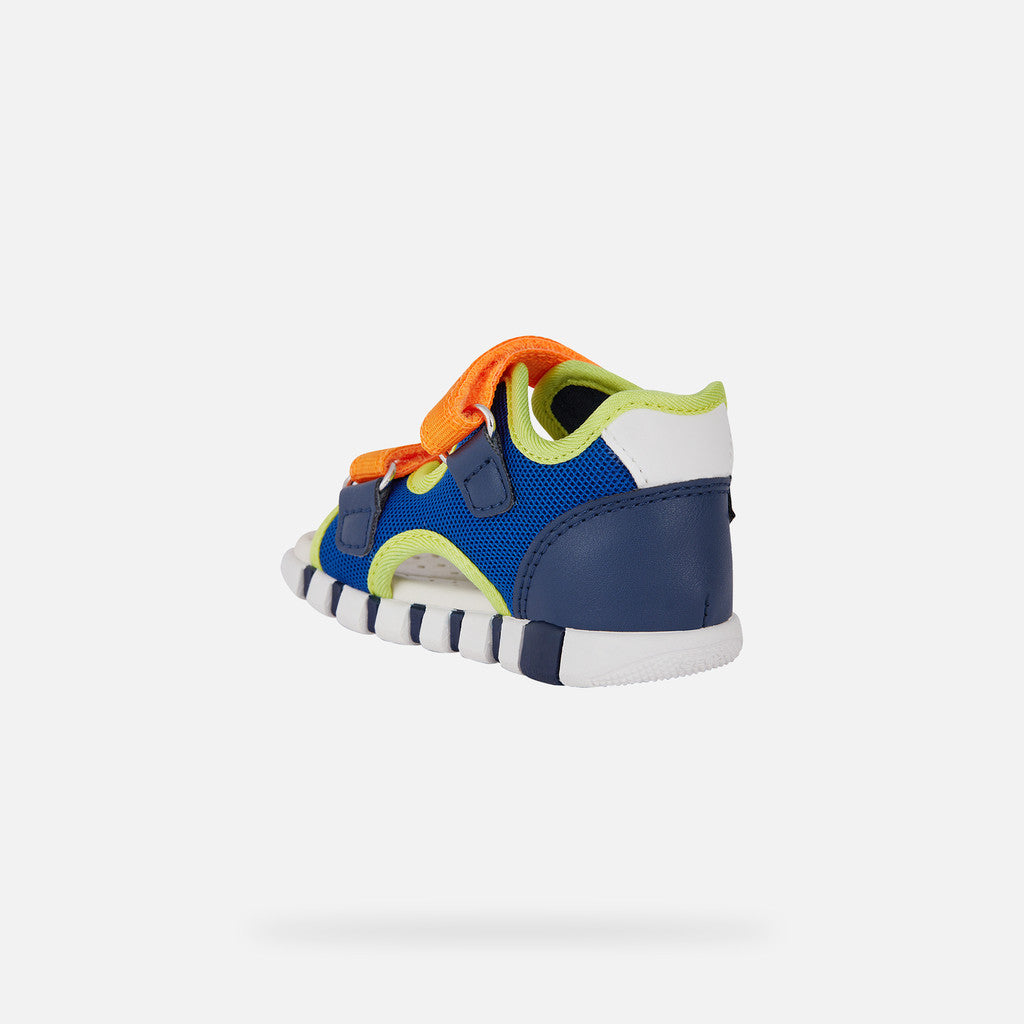 Geox Iupidoo Royal Orange Flexible Breathable First-Steps Baby Boy Sandals