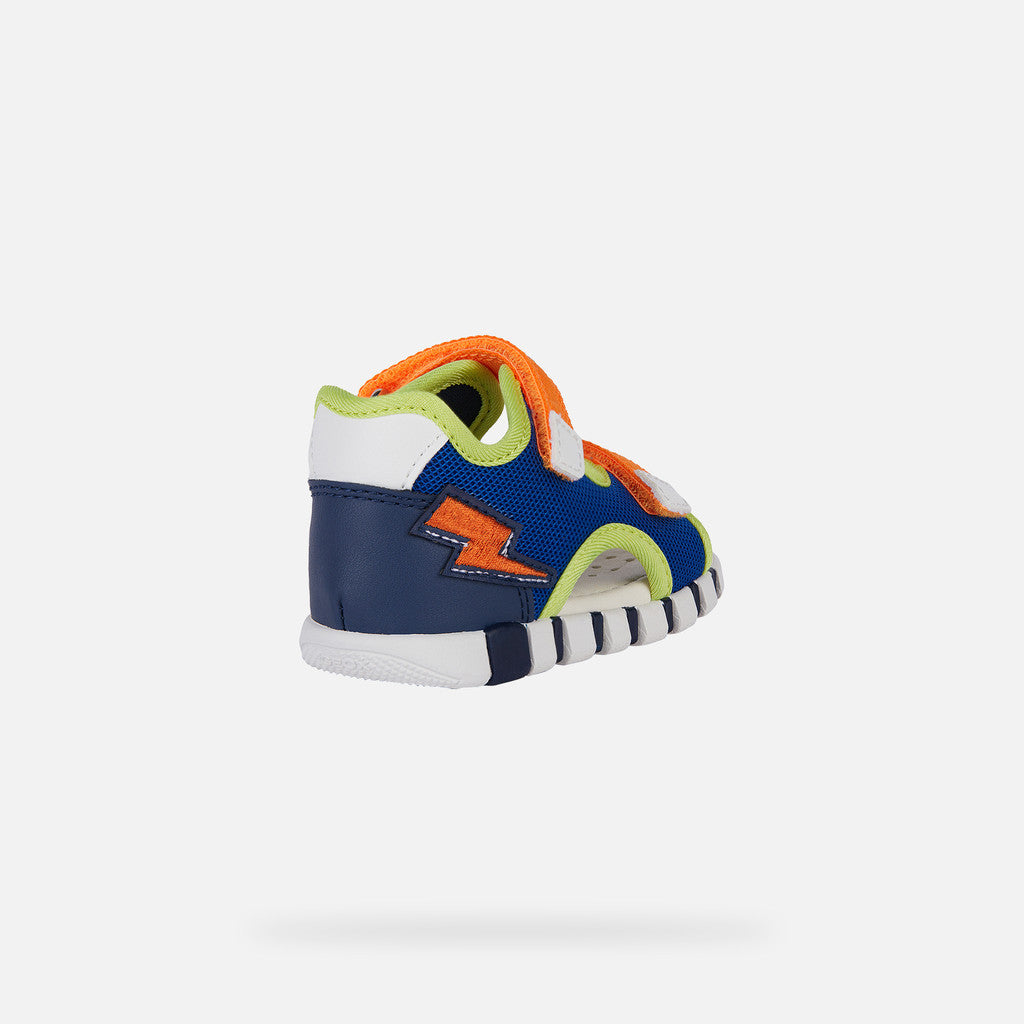 Geox Iupidoo Royal Orange Flexible Breathable First-Steps Baby Boy Sandals