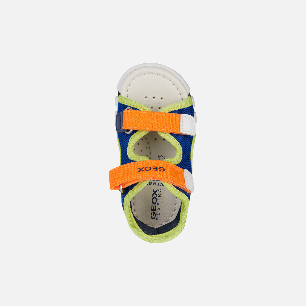 Geox Iupidoo Royal Orange Flexible Breathable First-Steps Baby Boy Sandals