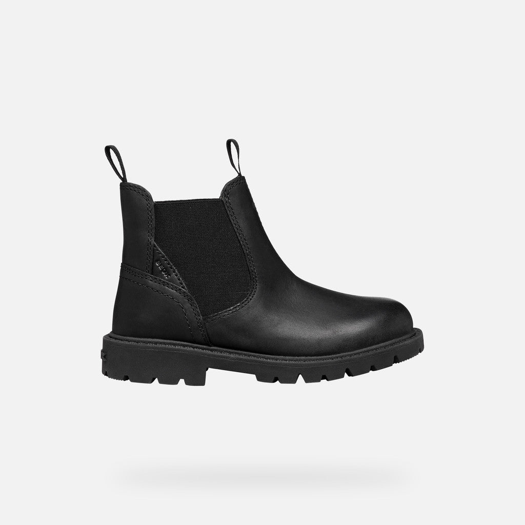 Shaylax Junior Black Chelsea Boots for Kids with Durable Lug Sole
