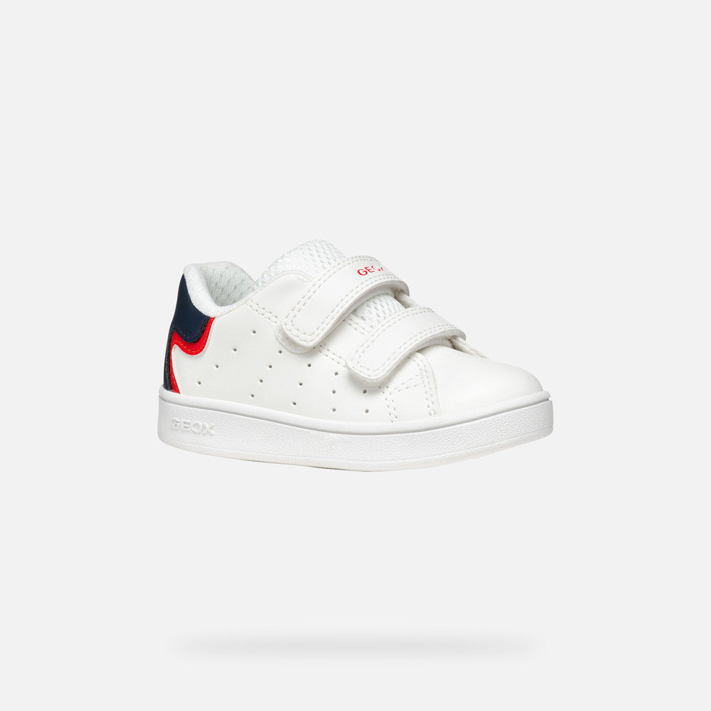 Geox Eclyper Baby Toddler White Multicolor Sneakers with Straps