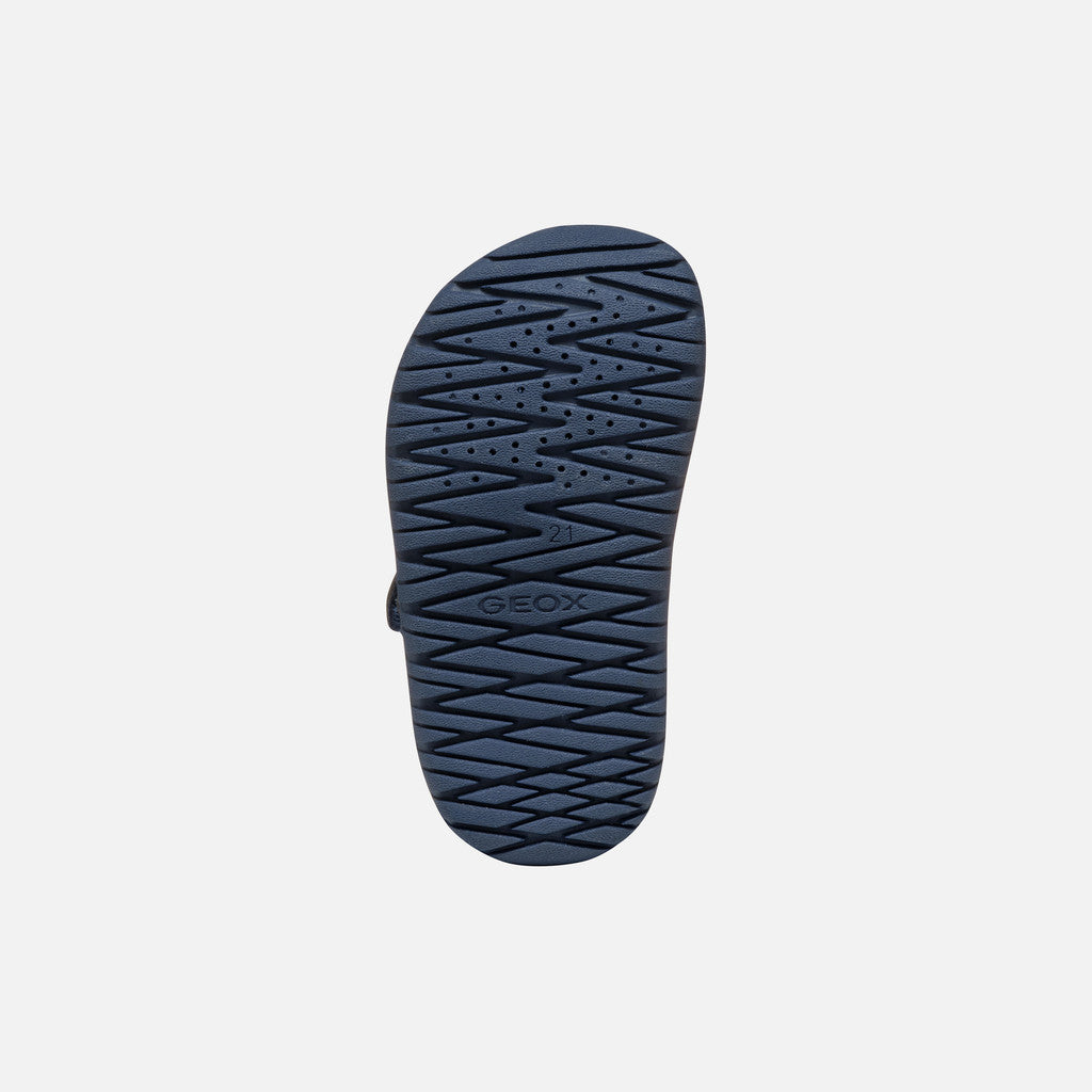 Geox FUSBETTO BABY Navy Blue Closed-Toe Sandals for Boys with Riptape Fastening