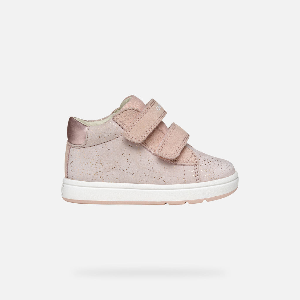 Toddler Girl's Light Rose Velcro Shoes: Comfortable, Breathable First-Steps Sneaker with Ankle Support