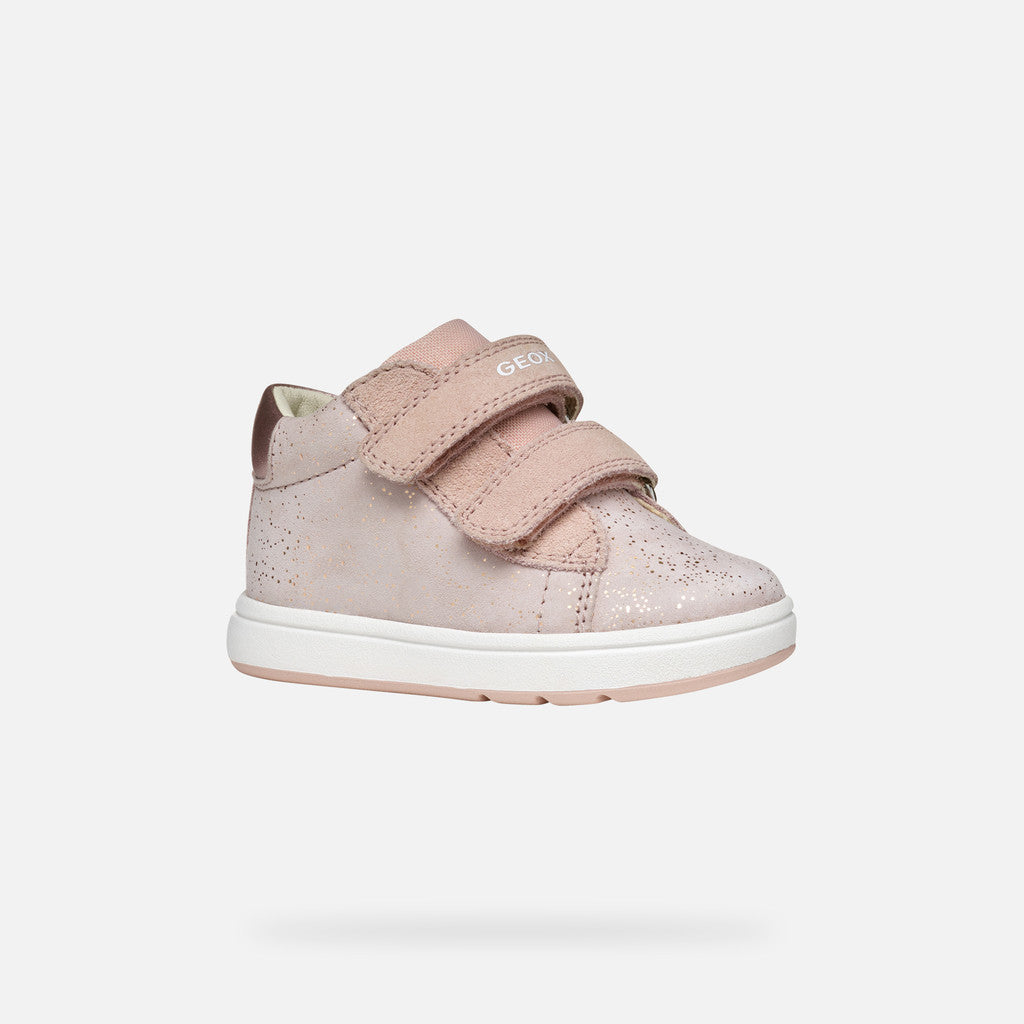 Toddler Girl's Light Rose Velcro Shoes: Comfortable, Breathable First-Steps Sneaker with Ankle Support