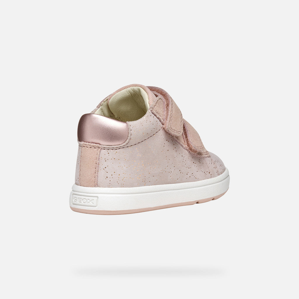 Toddler Girl's Light Rose Velcro Shoes: Comfortable, Breathable First-Steps Sneaker with Ankle Support