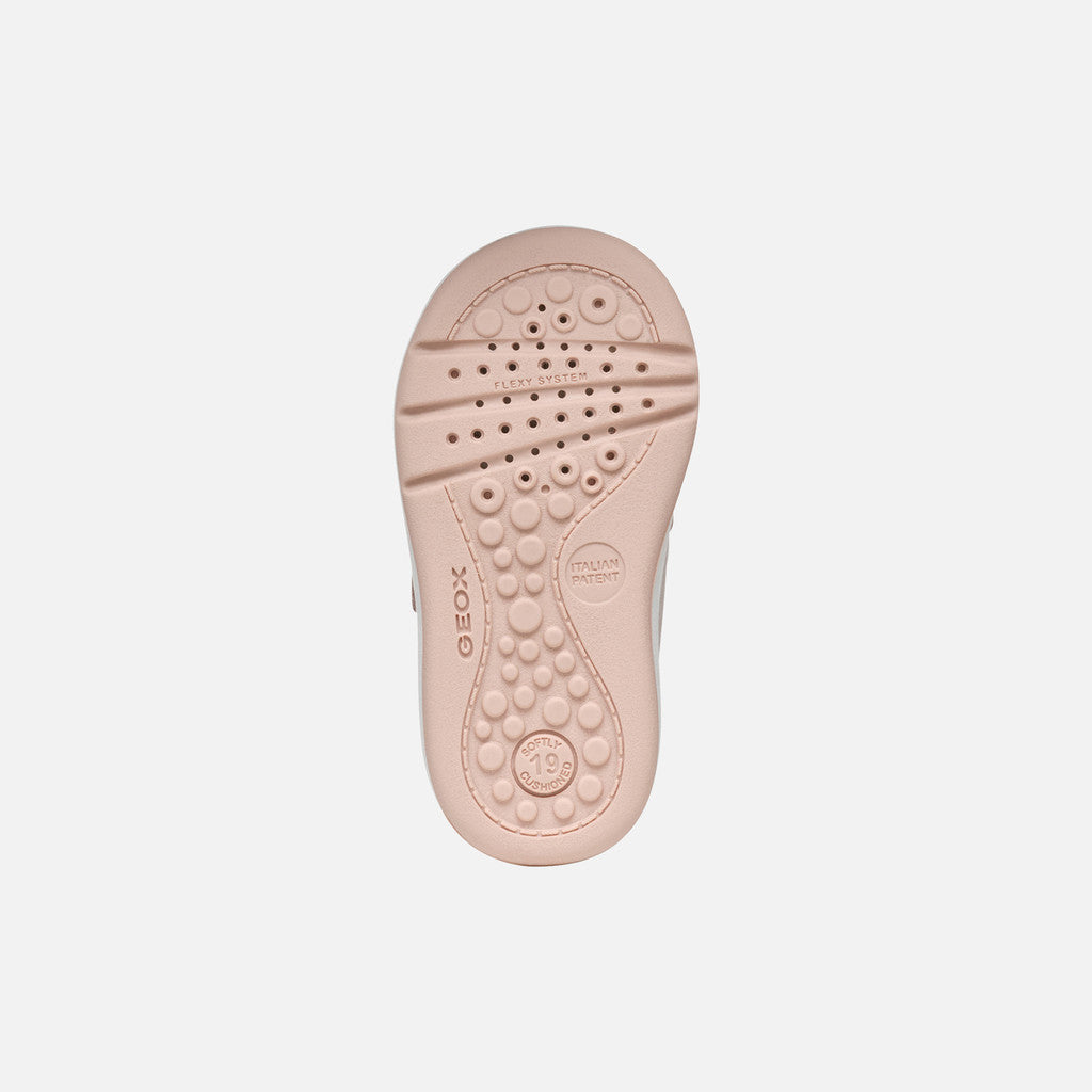 Toddler Girl's Light Rose Velcro Shoes: Comfortable, Breathable First-Steps Sneaker with Ankle Support