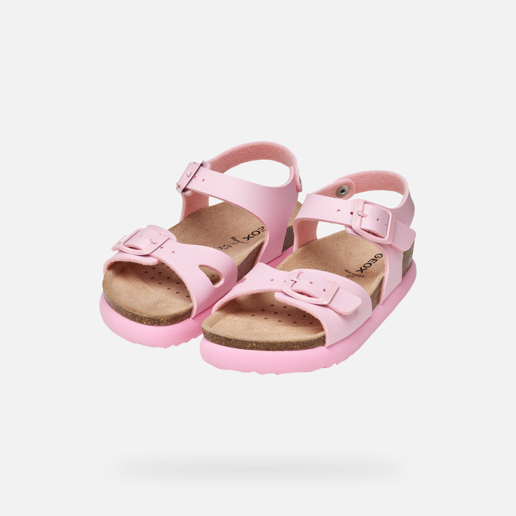 Geox Bubblebow Girl's Light Pink Sandals: Lightweight, Flexible, and Comfortable for Warm Weather