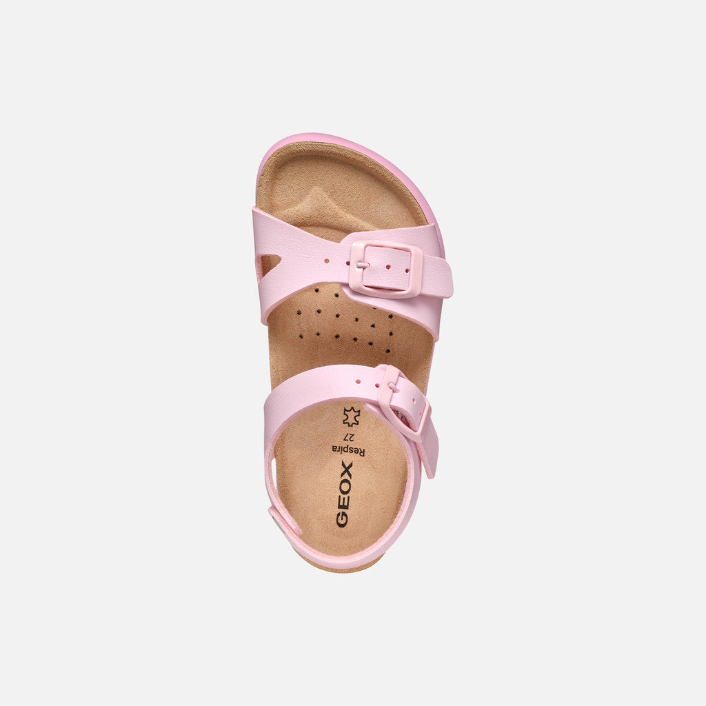 Geox Bubblebow Girl's Light Pink Sandals: Lightweight, Flexible, and Comfortable for Warm Weather