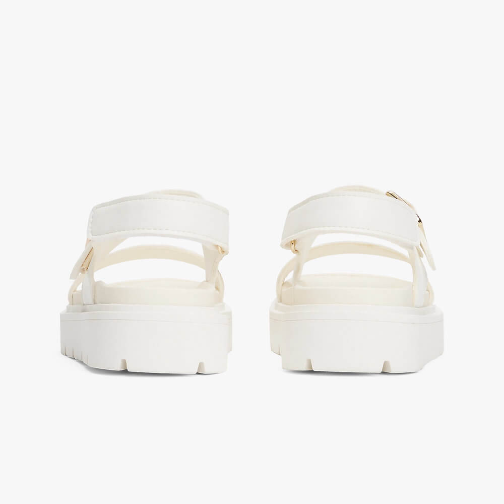 Tommy Hilfiger Girls' White Adjustable Strap Platform Sandals T3A2-33785-0326128