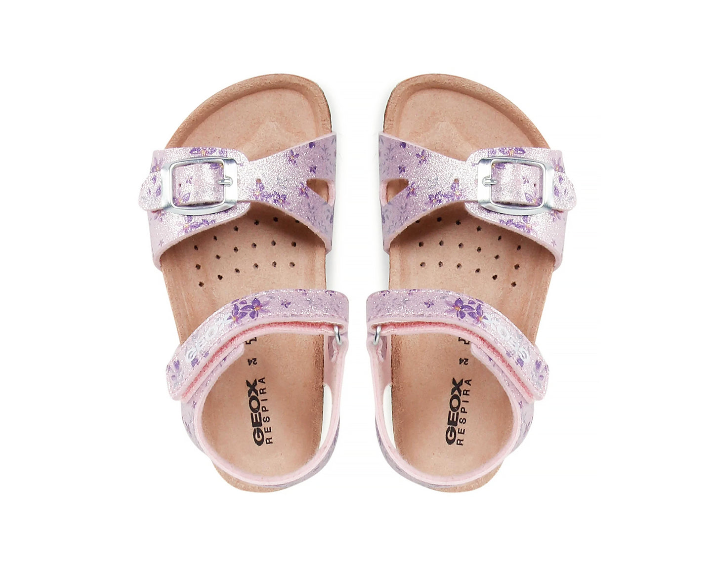 Geox Adriel G.C Pink Girls' Anatomical Breathable Velcro Sandals