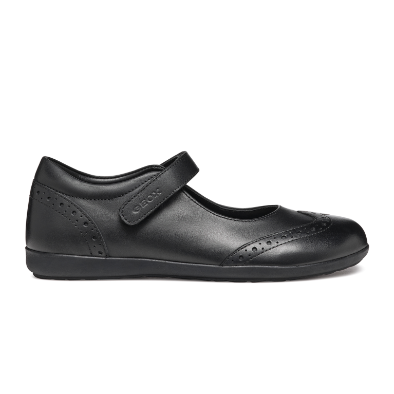 Geox J Iberide Black Ballet School Shoes for Girls