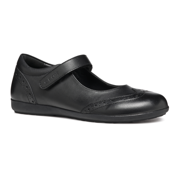 Geox J Iberide Black Ballet School Shoes for Girls