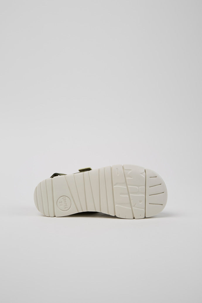 Camper Oruga Kids' Multicolor Leather Textile Sandals with Hook-and-Loop Closure