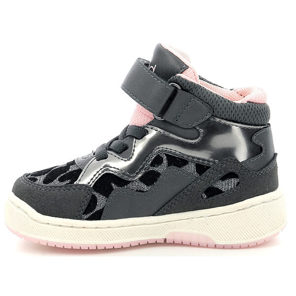 Mod8 Dealmooding Kids' Pink Black Leopard Boots Velcro & Laces